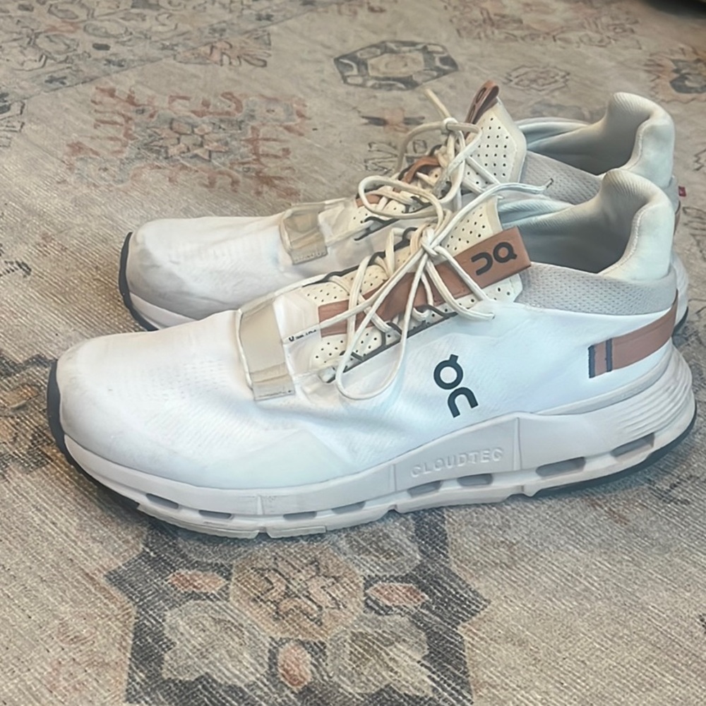 On Running Men's White Athletic Shoes SZ 14